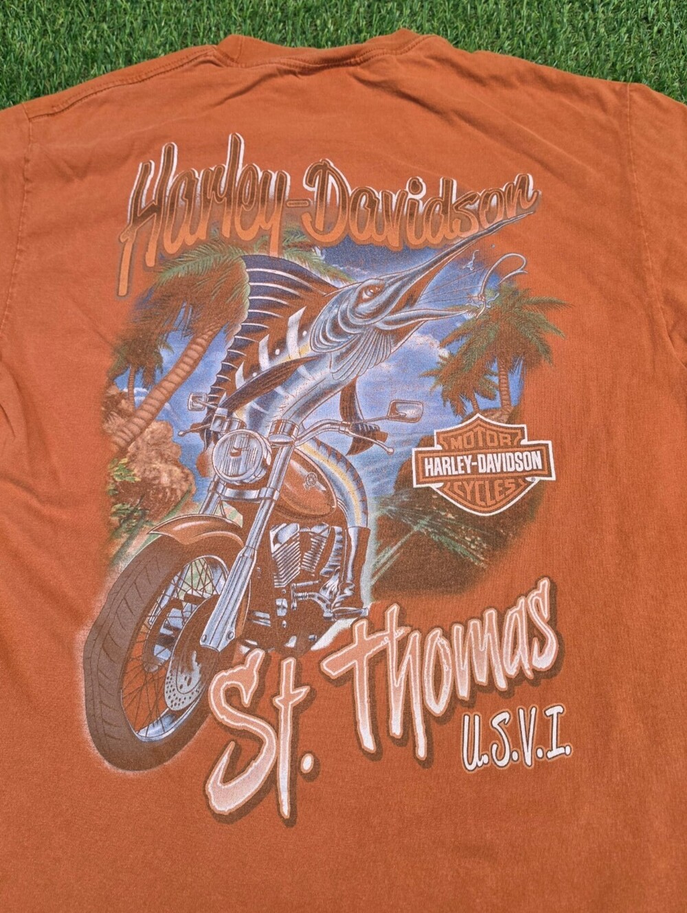 Vintage Harley-Davidson St. Thomas U.S.V.I. Graphic T-Shirt,